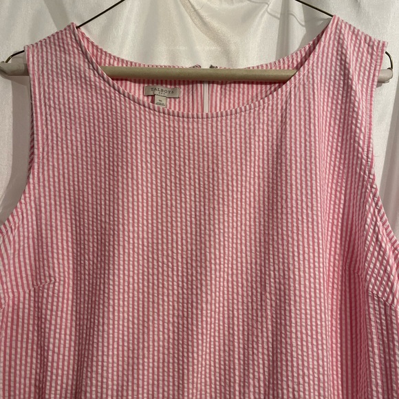 Talbots Pink and White Striped Garment - Picture 3 of 4